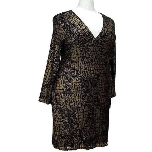 INC Glitter Printed Faux Wrap Dress - Picture 2 of 16